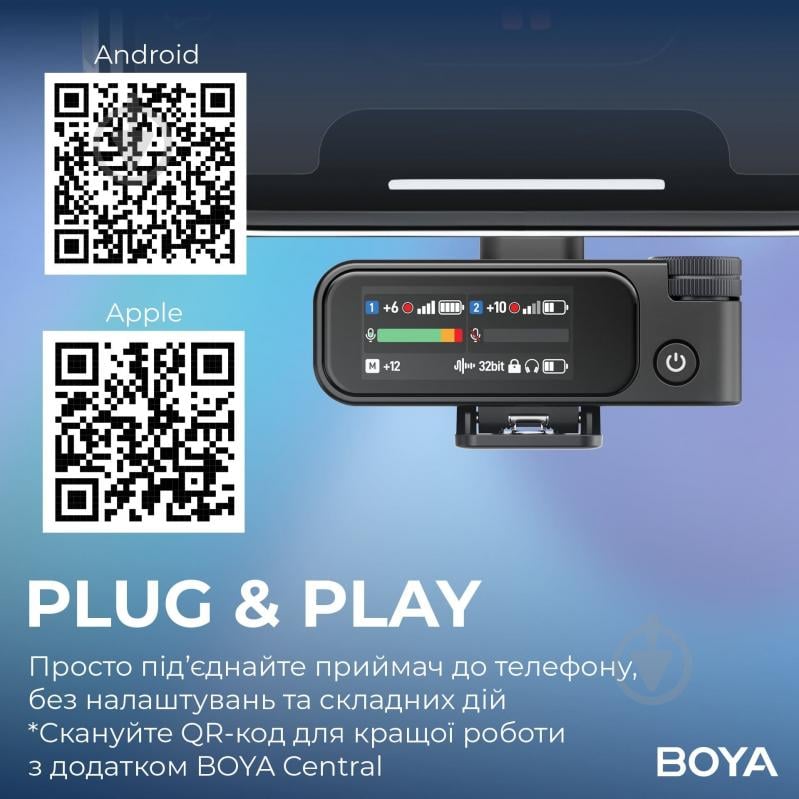 Микрофон петличный Boya Type-C/TRS Black (MIC 2-02) - фото 10