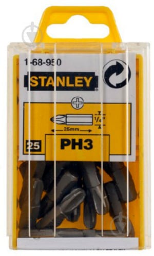 Насадка Stanley отверточная "Philips" PH3 х 25 мм 25 шт. 1-68-950 - фото 1