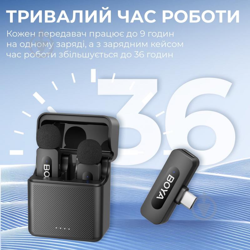 Мікрофон петличний Boya Type-C/Lightning Black (BY-V3 combo) - фото 10