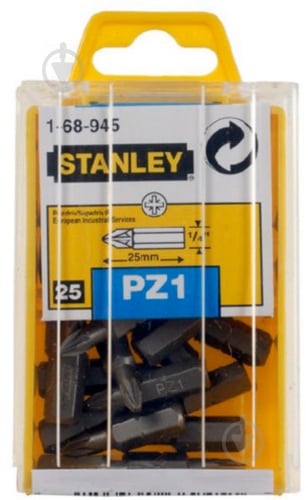 Насадка Stanley отверточная "Pozidriv" PZ1 х 25 мм 25 шт. 1-68-945 - фото 1