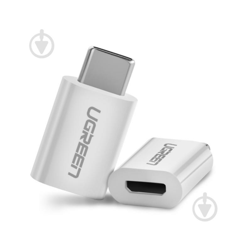 Адаптер UGREEN US157 USB Type-C to microUSB OTG Adapter білий (30154) - фото 2