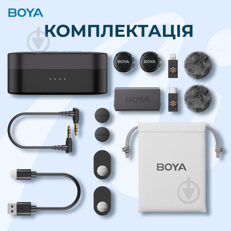 Мікрофон петличний Boya LINK 3-01 Type-C/TRS/Lightning Black (LINK 3-01) - фото 19