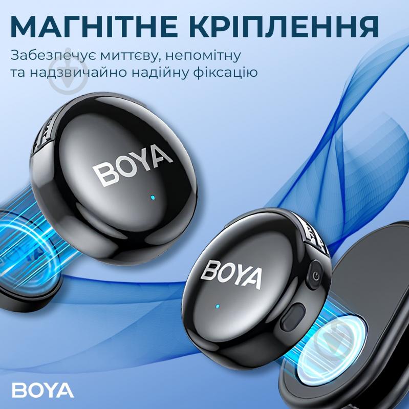 Мікрофон петличний Boya LINK 3-01 Type-C/TRS/Lightning Black (LINK 3-01) - фото 14