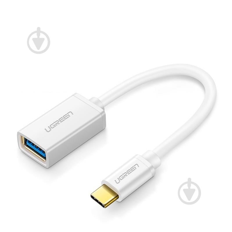 Адаптер UGREEN US154 USB Type-C Male to USB 3.0 Female OTG Adapter белый (30702) - фото 1