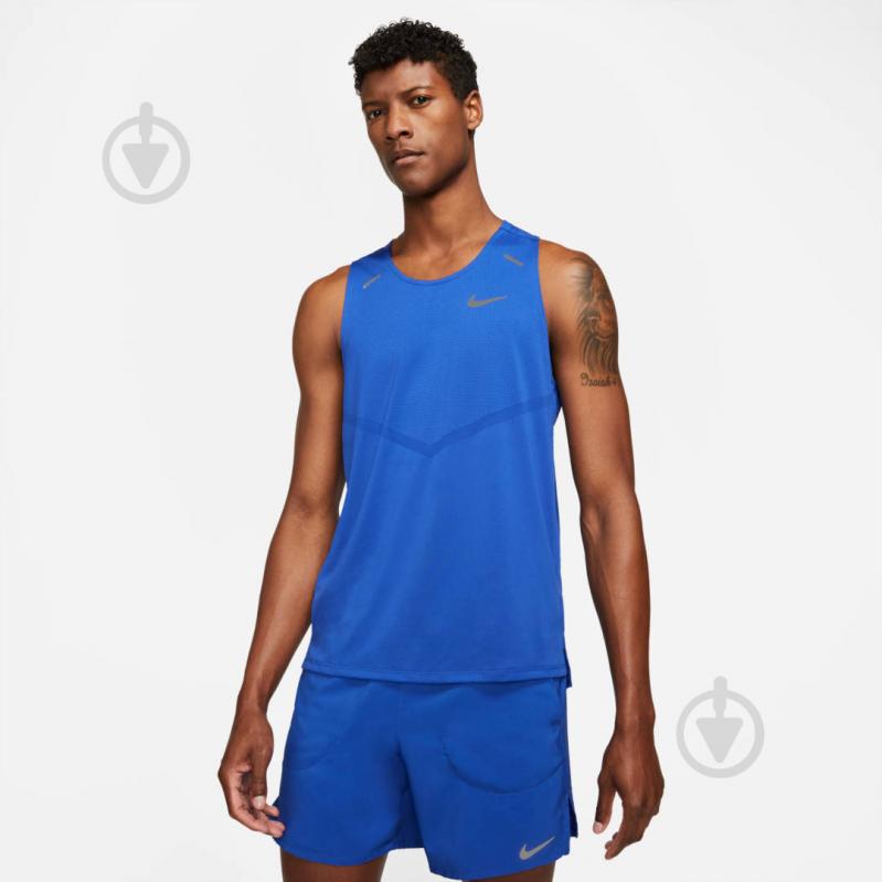 Майка Nike M NK DF RISE 365 TANK CZ9179-480 р.S синій - фото 1