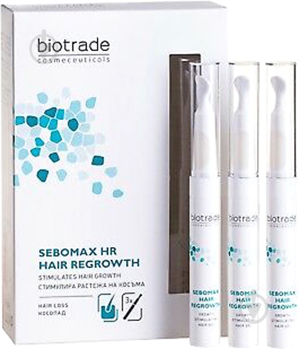 Гель Biotrade Seвomax проти випадіння та для росту волосся 3 шт. 8,5 мл - фото 1 Гель Biotrade Seвomax проти випадіння та для росту волосся 3 шт. 8,5 мл - фото 1