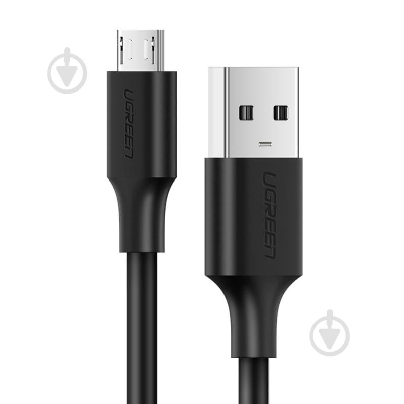 Кабель UGREEN US289 USB 2.0 to Micro Cable Nickel Plating 2A 0,25 м черный (60134) - фото 2