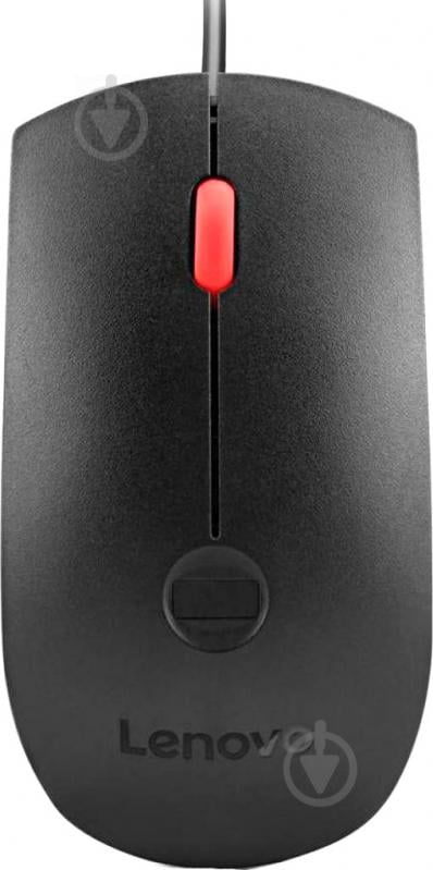 Мышь Lenovo Fingerprint Biometric USB Mouse black - фото 1