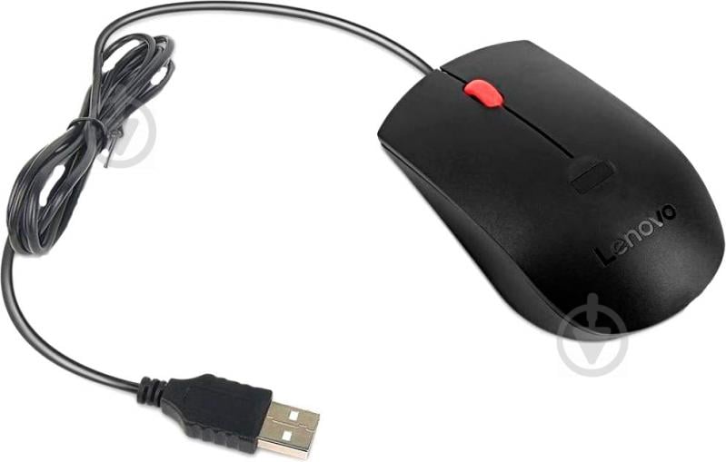 Мышь Lenovo Fingerprint Biometric USB Mouse black - фото 4