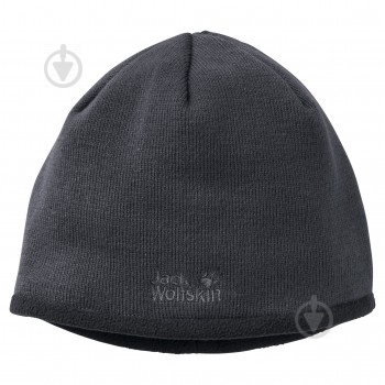 Шапка Jack Wolfskin Stormlock Logo Knit Cap 1910371-6350 р.M серый - фото 1