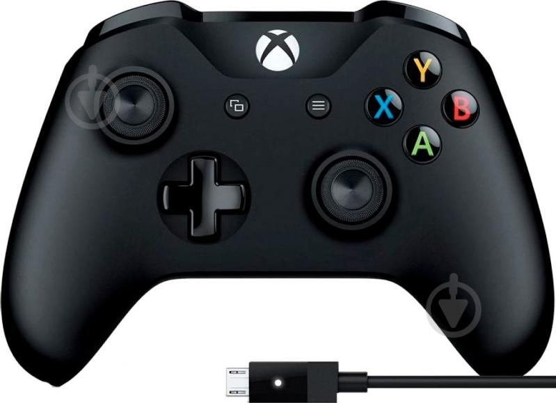 Геймпад Microsoft Xbox One Controller + USB Cable for Windows black - фото 1