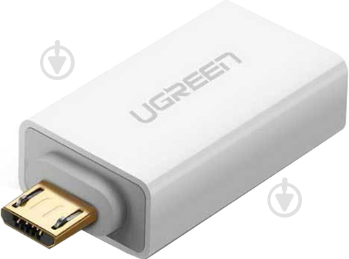 Адаптер UGREEN US195 microUSB to USB 2.0 OTG білий (30529) - фото 1