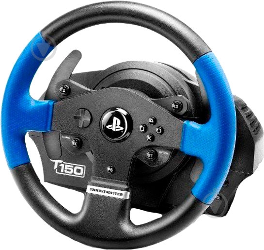 Игровой руль Thrustmaster 150 Force Feedback Official Sony licensed black/blue - фото 3