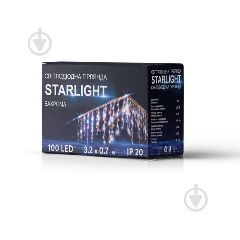 Электрогирлянда Starlight Бахрома IP20 (57279) встроенный светодиод (LED) 100 ламп 3 м - фото 3