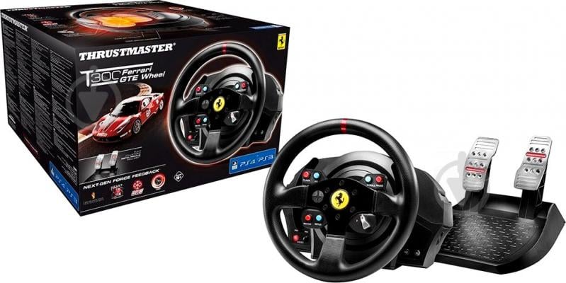 Игровой руль Thrustmaster T300 Ferrari GTE Wheel black - фото 3