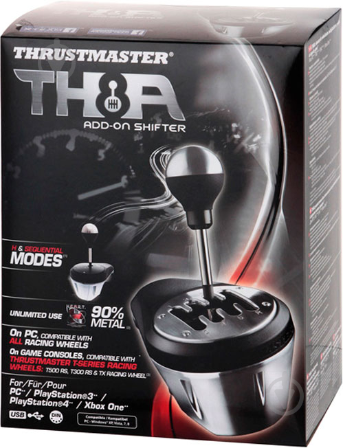 Шіфтрер коробки передач Thrustmaster TH8A SHIFTER ADD-ON ONE grey - фото 5