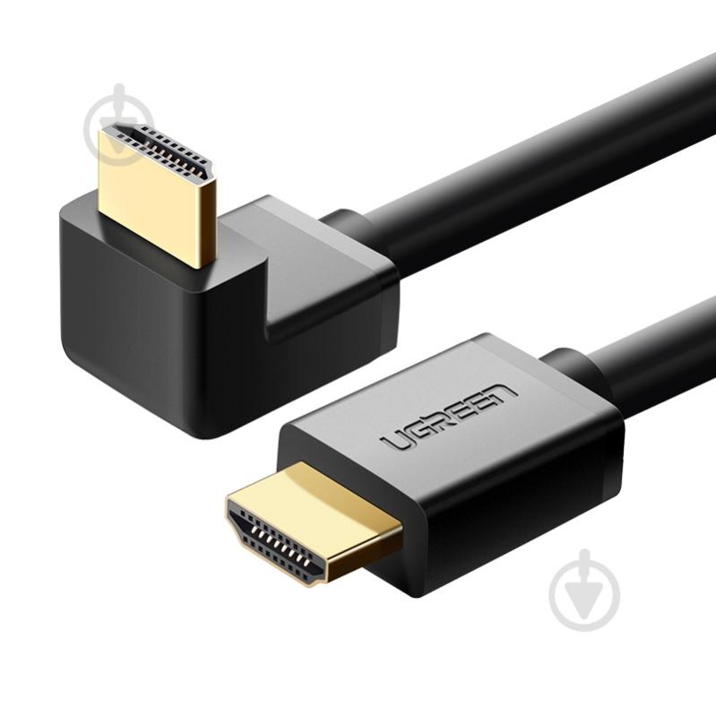 Кабель UGREEN HD103 HDMI Cable Right Angle 270 Degree 2 м черный (10121) - фото 2