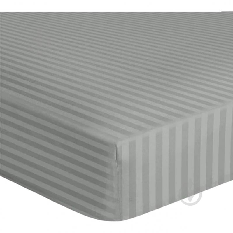 Простирадло Сатин Boston Soft Grey Stripe 160x200 см світло-сірий U-tek - фото 1 Простирадло Сатин Boston Soft Grey Stripe 160x200 см світло-сірий U-tek - фото 1