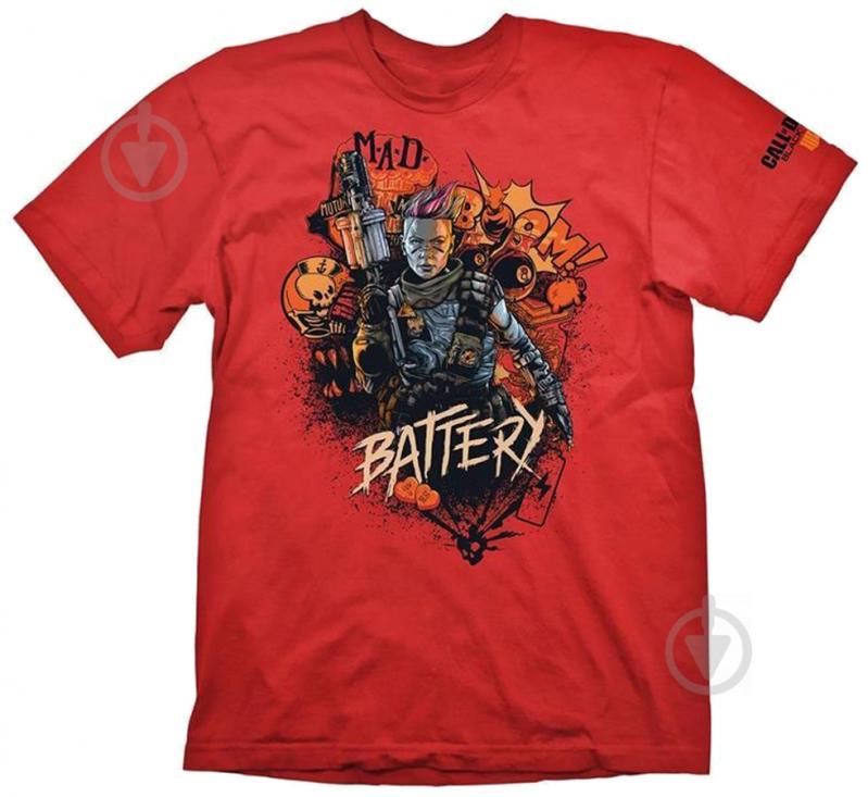 Футболка GAYA COD Black Ops 4 T-Shirt Battery Red L (GE6301L) - фото 1