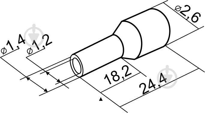 Наконечник втулочный АСКОУКРЕМ НТ 0,75-18 100 шт. синий A0060010018 - фото 3