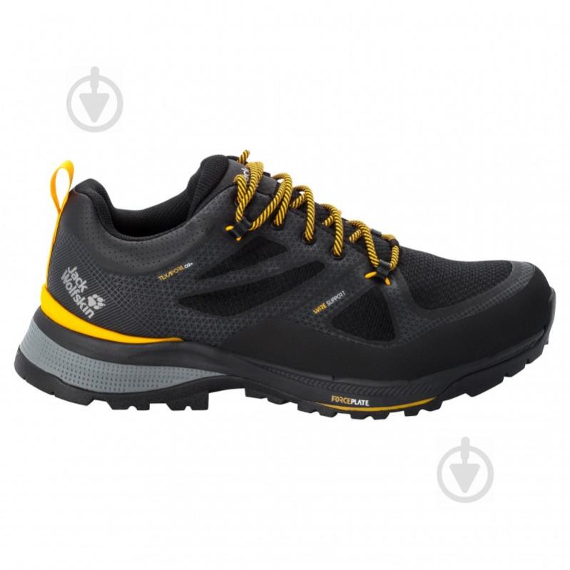 Кросівки чоловічі осінні Jack Wolfskin FORCE STRIKER TEXAPORE LOW M 4038841-6055 р.42,5 чорно-жовті - фото 2