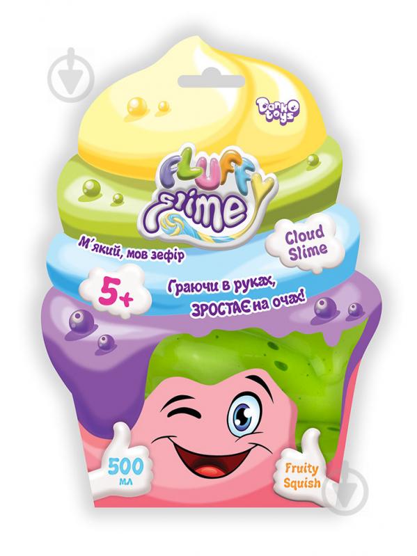 Ароматная слизь-лизун Danko Toys Fluffy Slime пакет 500 г (укр.) FLS-02-01U - фото 1