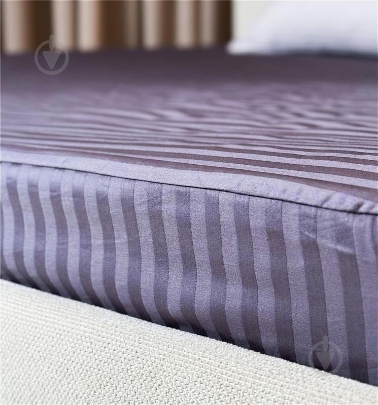 Простирадло Сатин Boston Anthracite Stripe 80x190 см сірий U-tek - фото 1 Простирадло Сатин Boston Anthracite Stripe 80x190 см сірий U-tek - фото 1