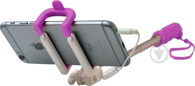 Селфи-монопод Grand-X Rubber Jack 3.5 MPGRJ3UP Violet - фото 3