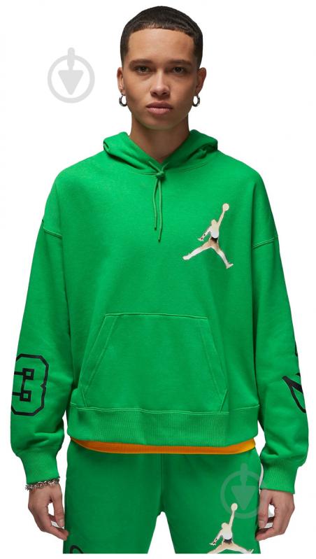 Джемпер Nike W J BRKLN FT GFX PO DZ3378-310 р.XS зеленый - фото 1