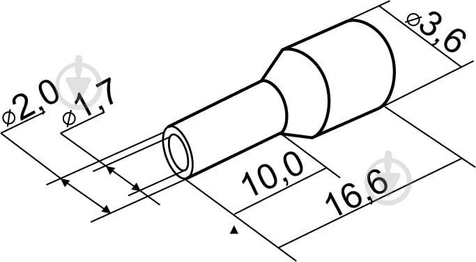 Наконечник втулковий АСКОУКРЕМ НТ 1,5-10 100 шт. червоний A0060010022 - фото 3