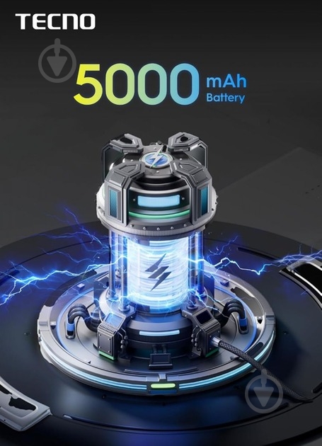 Смартфон Tecno Spark Go 1 (KL4) 3/128GB glittery white (4894947037849) - фото 9