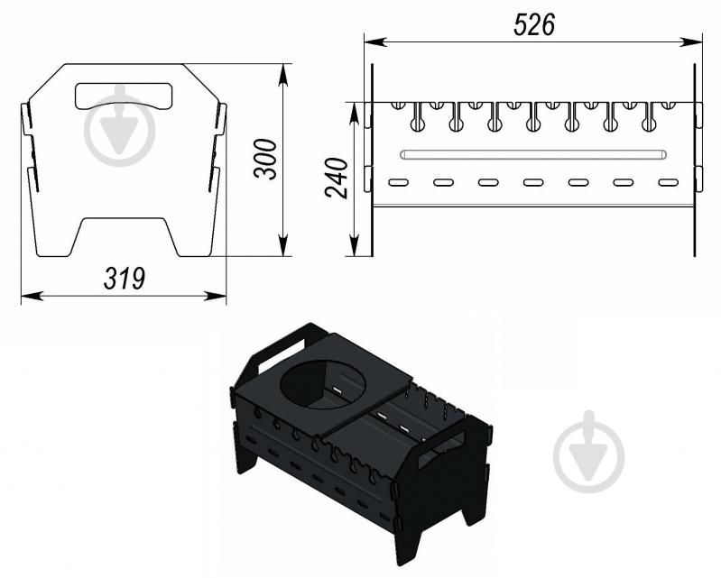 Мангал раскладной InterAtletika C3354.2 - фото 4 Мангал раскладной InterAtletika C3354.2 - фото 4
