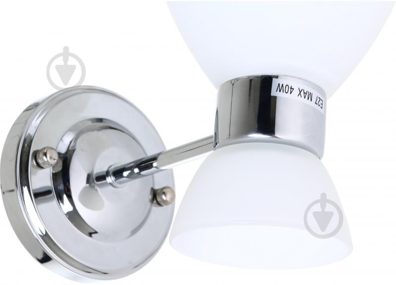 Бра Sensio Gavr 1x40 Вт E27 хром/білий LS-07303/1WS-E2740W - фото 3