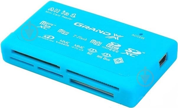 Кардридер Grand-X Multi All-in-One 64 GB to 2 TB SDXC (CRX05 Blue) - фото 1