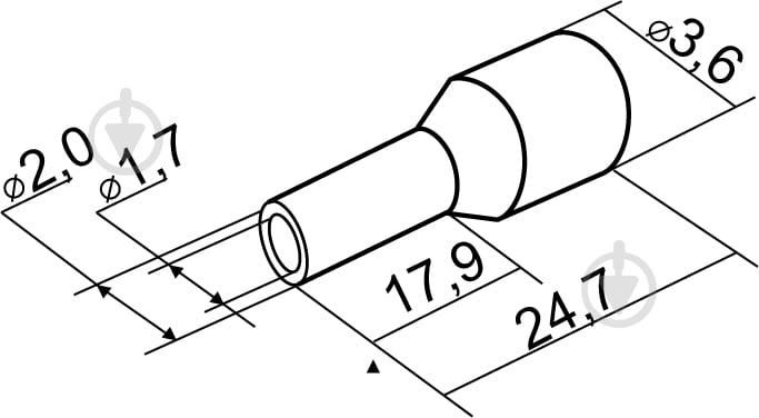 Наконечник втулочный АСКОУКРЕМ НТ 1,5-18 100 шт. красный A0060010025 - фото 3