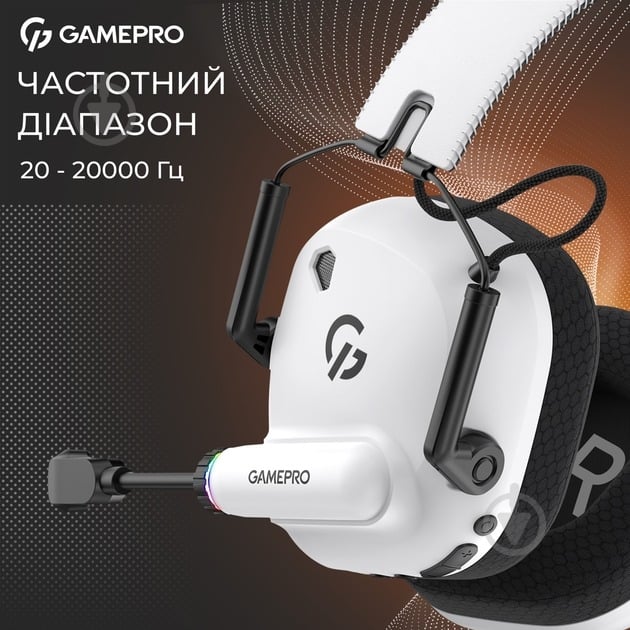 Наушники GamePro Genesis Mercury Pro 3-Mode white (HSW120W) - фото 15 Наушники GamePro Genesis Mercury Pro 3-Mode white (HSW120W) - фото 15