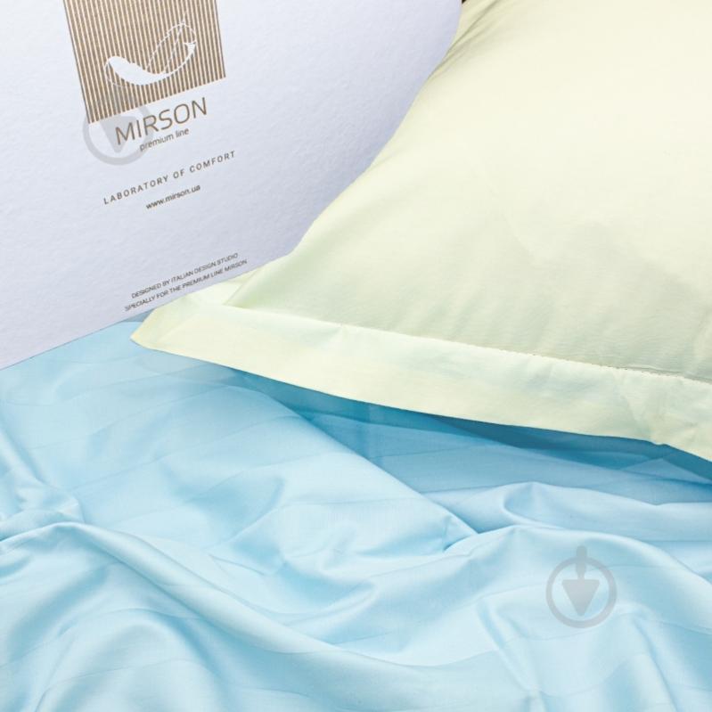 Наволочка сатин Lunet Duet 70x70 см молочный/голубой MirSon - фото 1 Наволочка сатин Lunet Duet 70x70 см молочный/голубой MirSon - фото 1