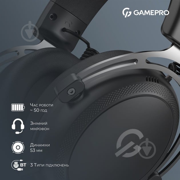 Навушники GamePro Asgard Skald 4-Mode black (HSW160B) - фото 11 Навушники GamePro Asgard Skald 4-Mode black (HSW160B) - фото 11