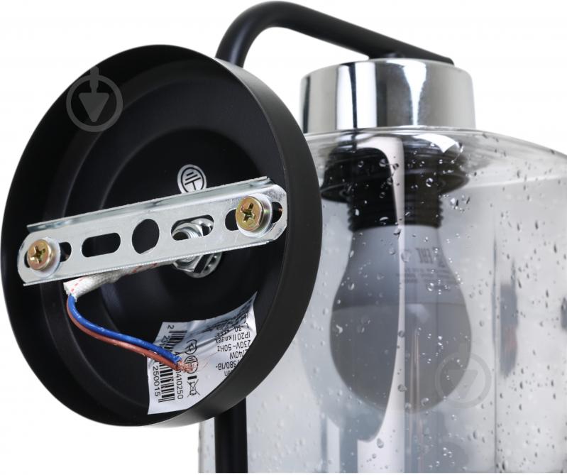 Бра Sensio Orlean 1x40 Вт E27 чорний/хром LS-07380/1B-E2740W - фото 4