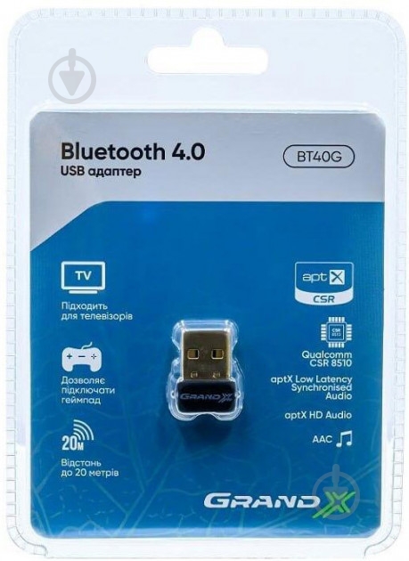 Адаптер Grand-X Bluetooth 4.0 - фото 2