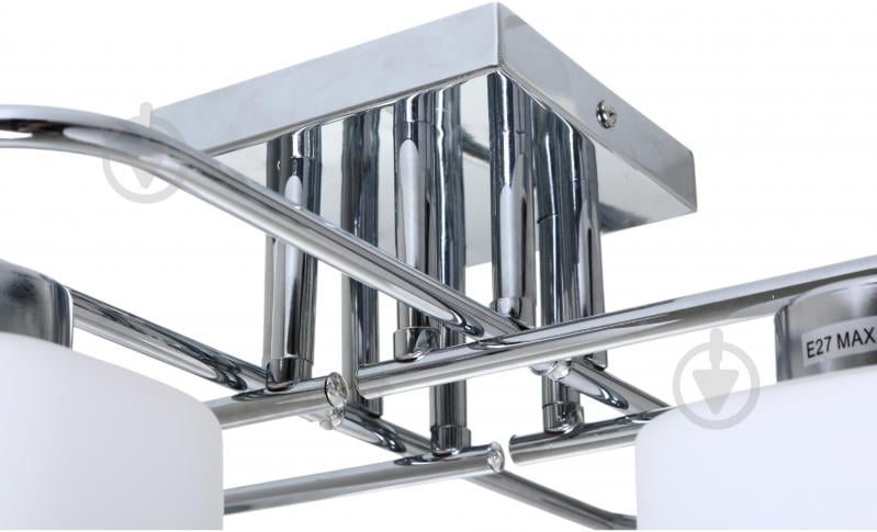 Люстра Sensio Orlean 6x40 Вт E27 хром/білий LS-07380/6W-E2740W - фото 4