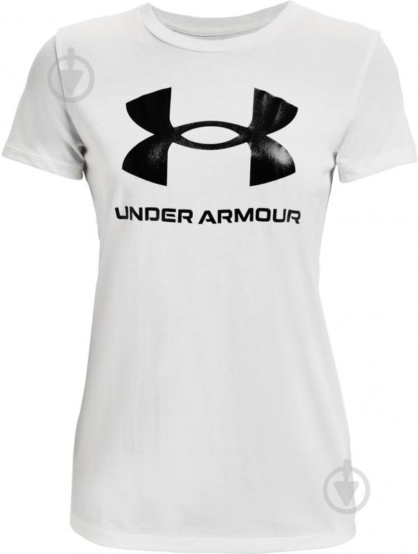 Футболка Under Armour UA W SPORTSTYLE LOGO SS 1356305-102 р.XS белый - фото 4