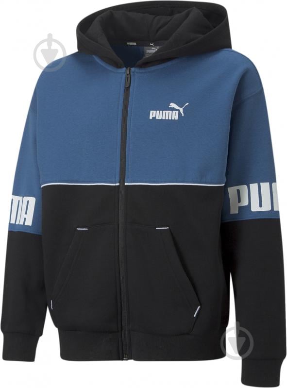 Джемпер Puma PUMA POWER COLORBLOCK FULL-ZIP FL B 67009917 синий - фото 1