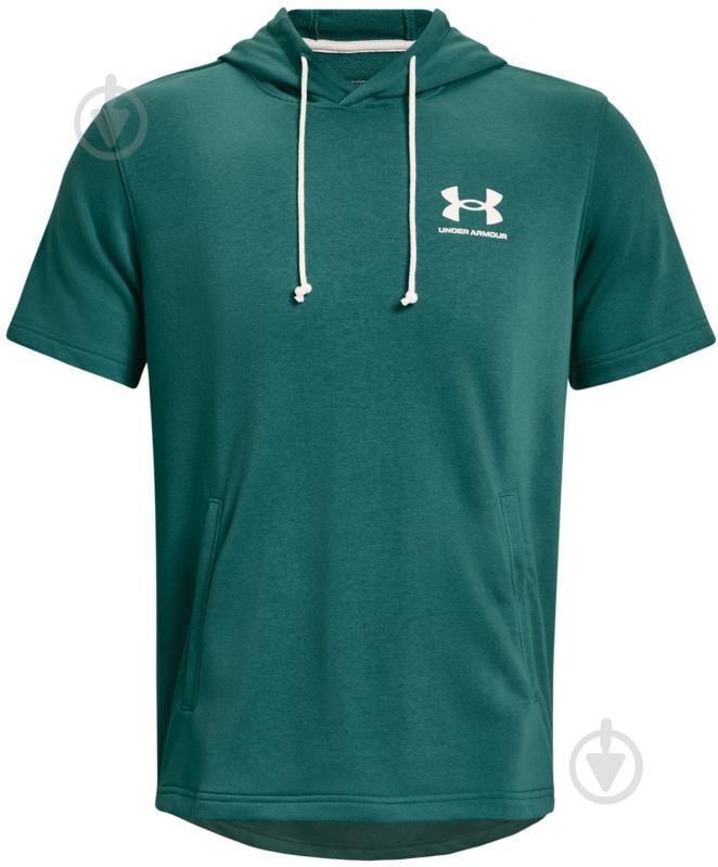 Футболка Under Armour RIVAL TERRY LC SS HD 1370396-722 р.2XL бірюзовий - фото 4