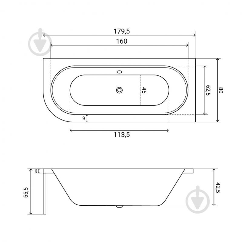 Ванна акриловая Helmken MarbellaLux P891445B28 179,5х80 см комплект 4 в 1 - фото 2 Ванна акриловая Helmken MarbellaLux P891445B28 179,5х80 см комплект 4 в 1 - фото 2