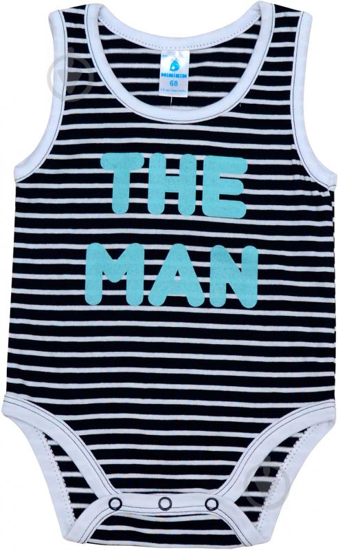 Боди детское для мальчика Minikin THE MAN р.80 в полоску 202502 - фото 1