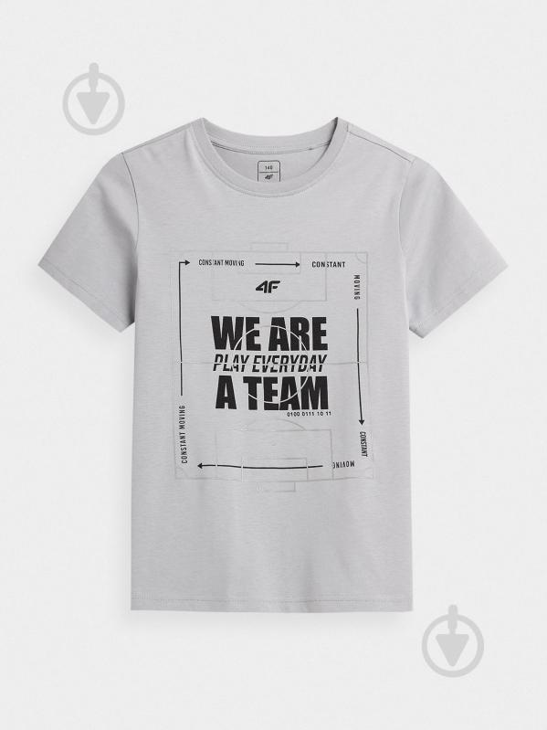 Футболка 4F J4Z21-JTSM213-27S серый - фото 1