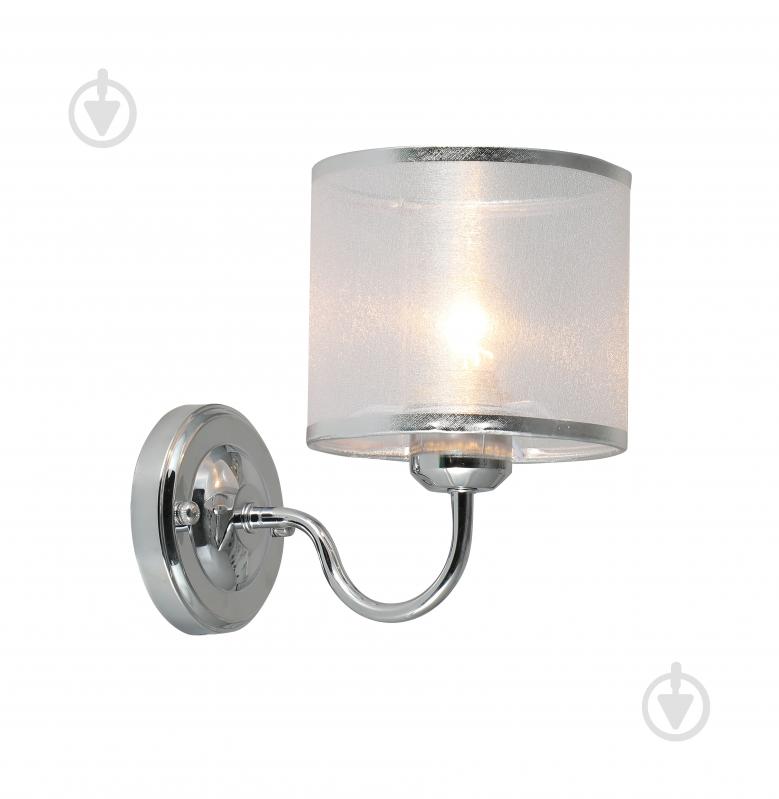 Бра Sensio Nanter 1x40 Вт E27 хром/білий LS-07299/1S-E2740W - фото 1 Бра Sensio Nanter 1x40 Вт E27 хром/білий LS-07299/1S-E2740W - фото 1