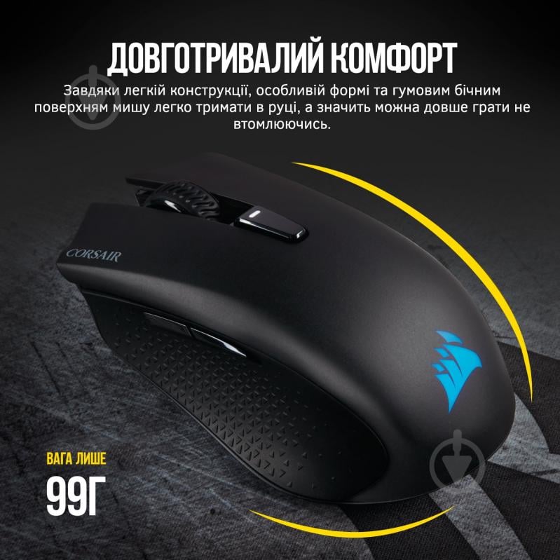 Мышь Corsair HARPOON RGB Wireless Gaming Mouse black (CH-9311011-EU) - фото 10