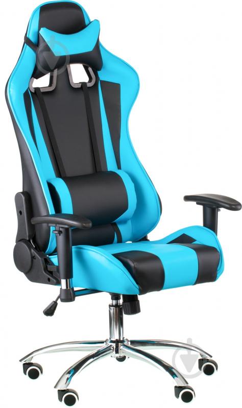 Крісло Special4You ExtremeRace E4763 чорно-блакитний - фото 1 Крісло Special4You ExtremeRace E4763 чорно-блакитний - фото 1